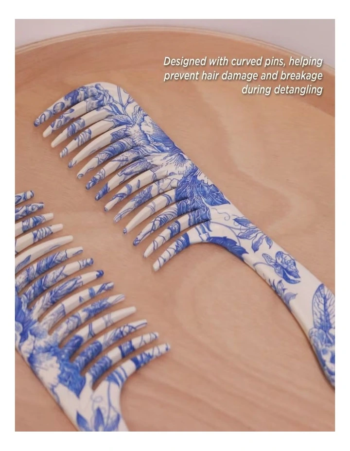 D28 Deluxe Blue Belle Wide Tooth Detangling Comb image 5