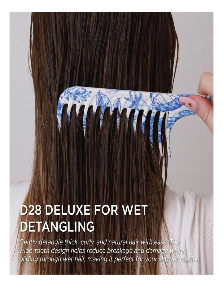 D28 Deluxe Blue Belle Wide Tooth Detangling Comb image 7