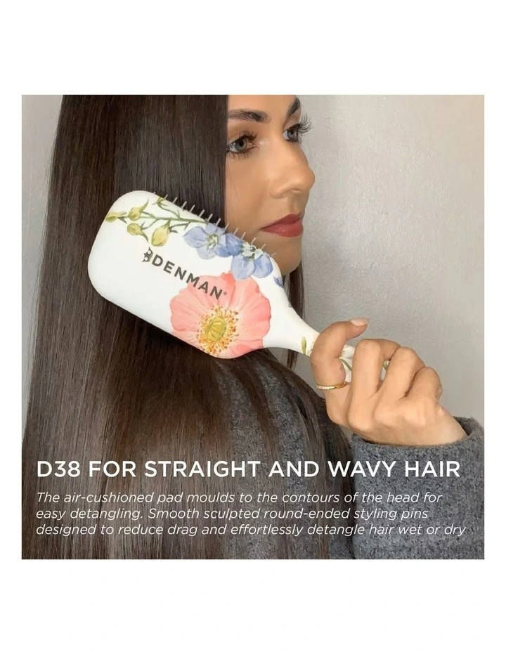 D38 Floral Fantasies Power Paddle Brush image 3