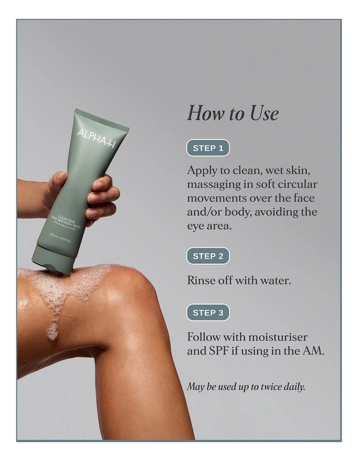 Clear Skin Face and Body Wash with 2% Salicylic Acid 185ml image 4
