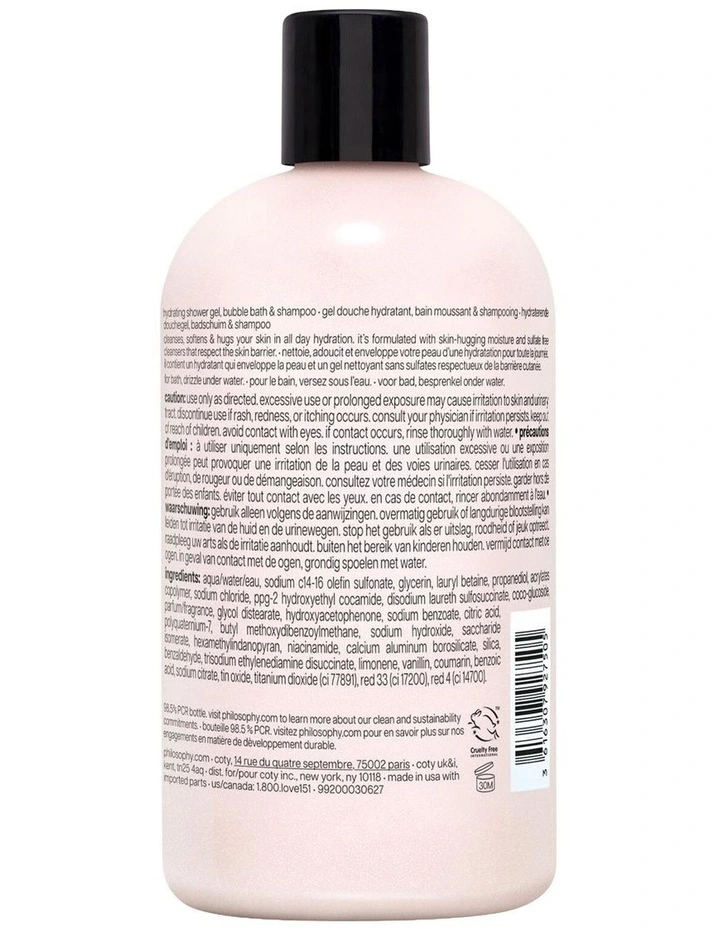White Cherry Hydrating Shower Gel, Bubble Bath, & Shampoo 480ml image 2