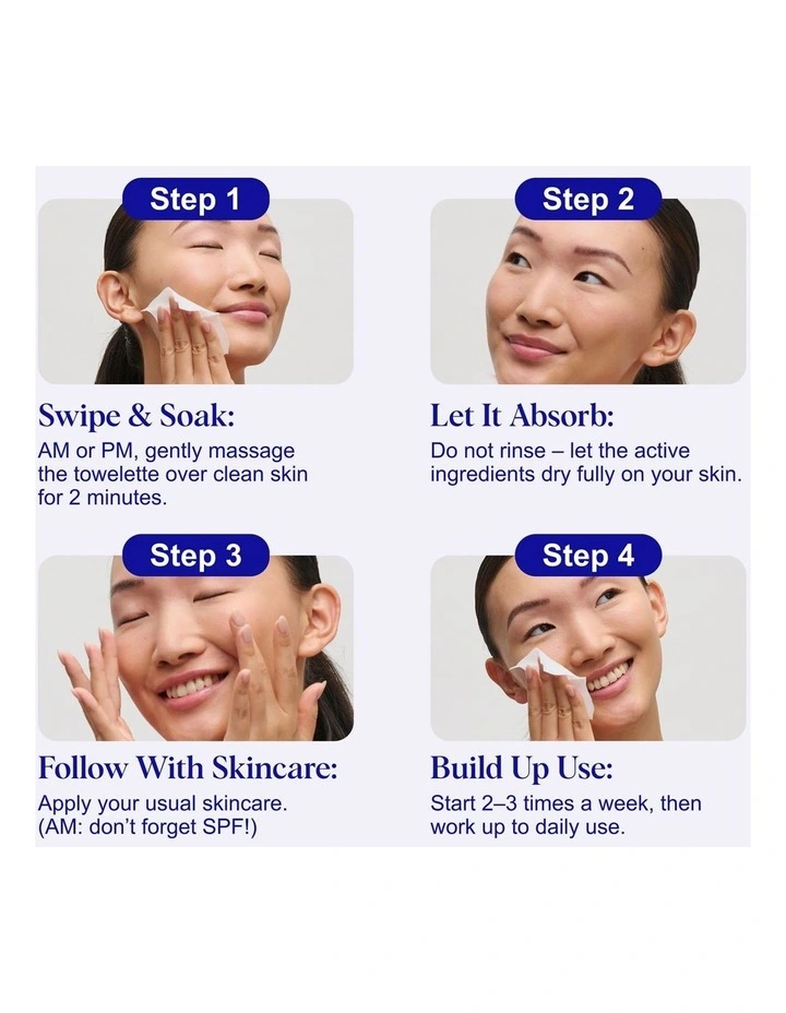 Face, Neck & Decolletage Polishing Peel Pads - 5 Towelletes image 7