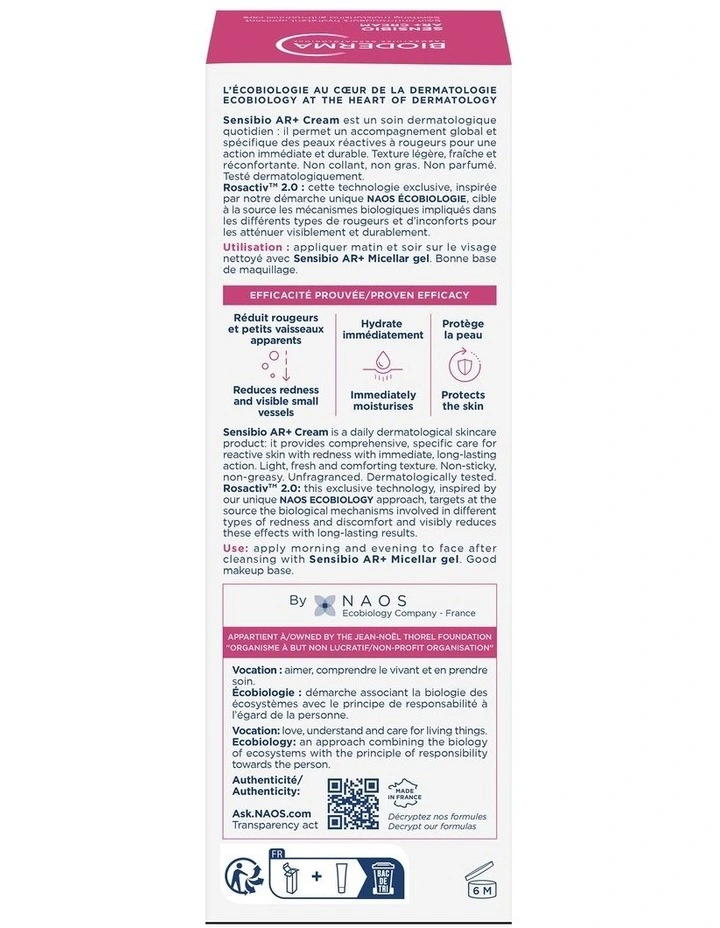 Sensibio AR+ Soothing And Strengthening Anti-Redness Moisturiser 40ml image 3