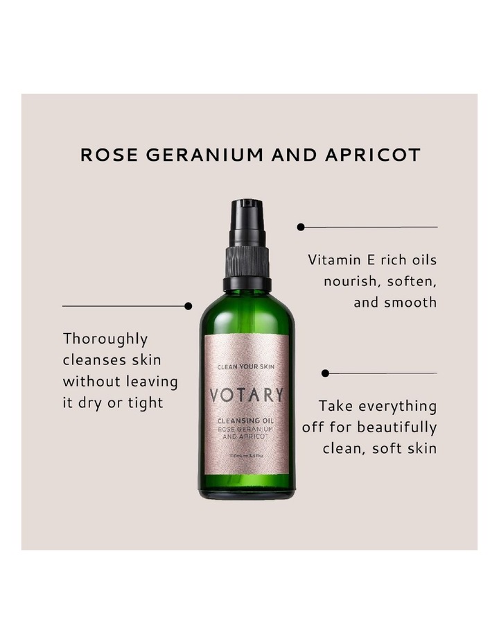 Rose Geranium & Apricot Cleansing Oil 100ml image 7