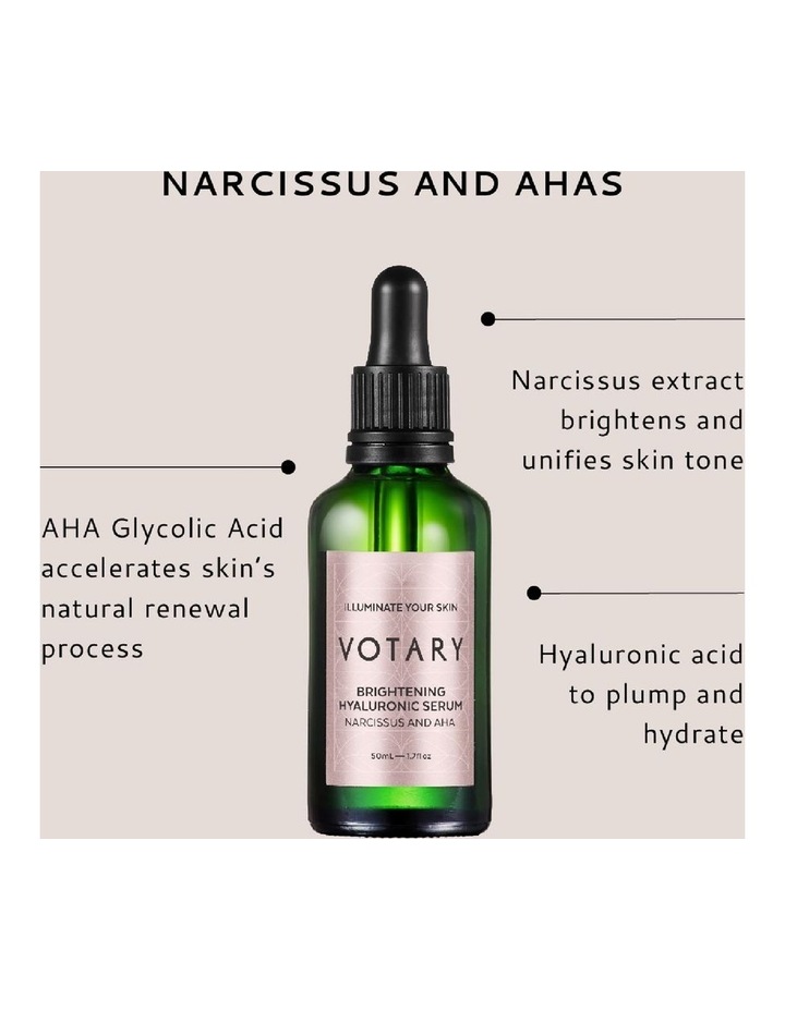 Narcissus and AHAs Brightening Hyaluronic Serum 50ml image 7