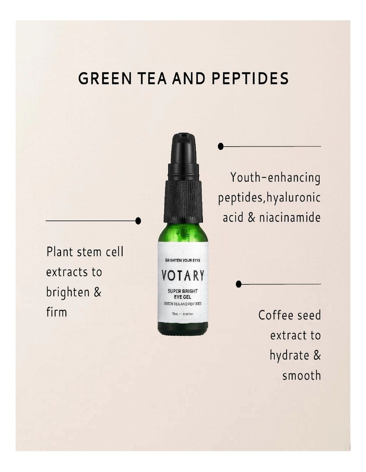 Green Tea and Peptides Super Bright Eye Gel 15ml image 6