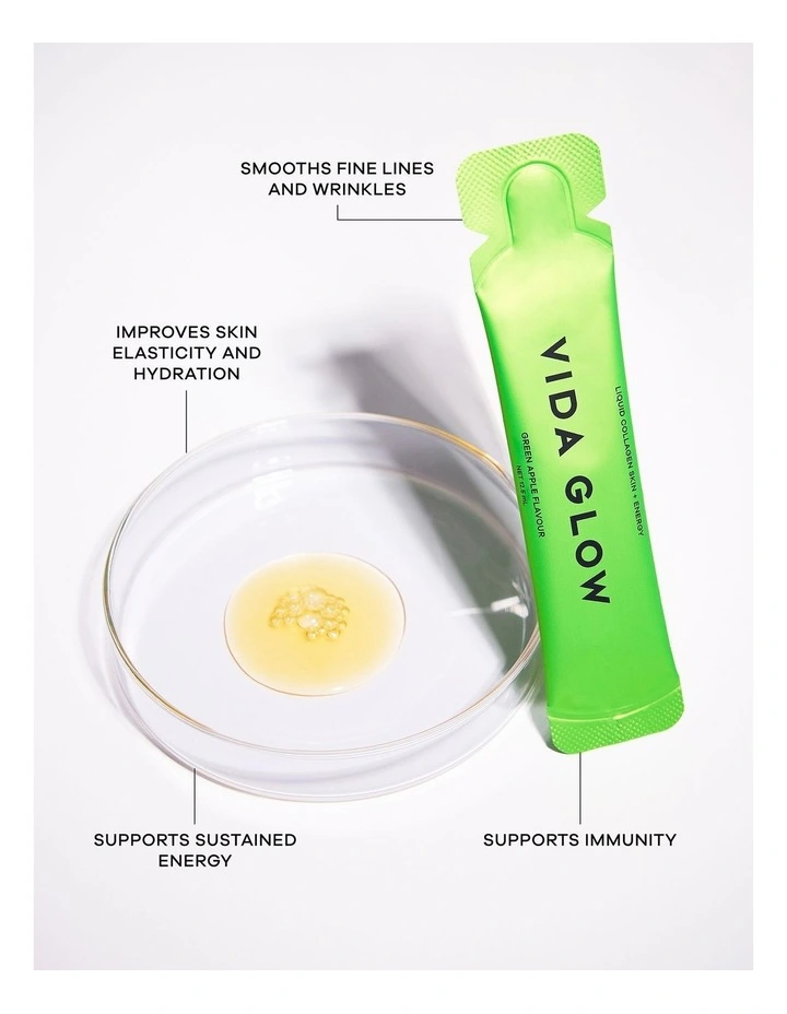 Collagen Liquid Advance Energy Green Apple image 2