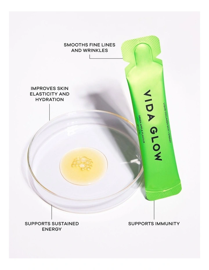 Collagen Liquid Advance Energy Green Apple image 2