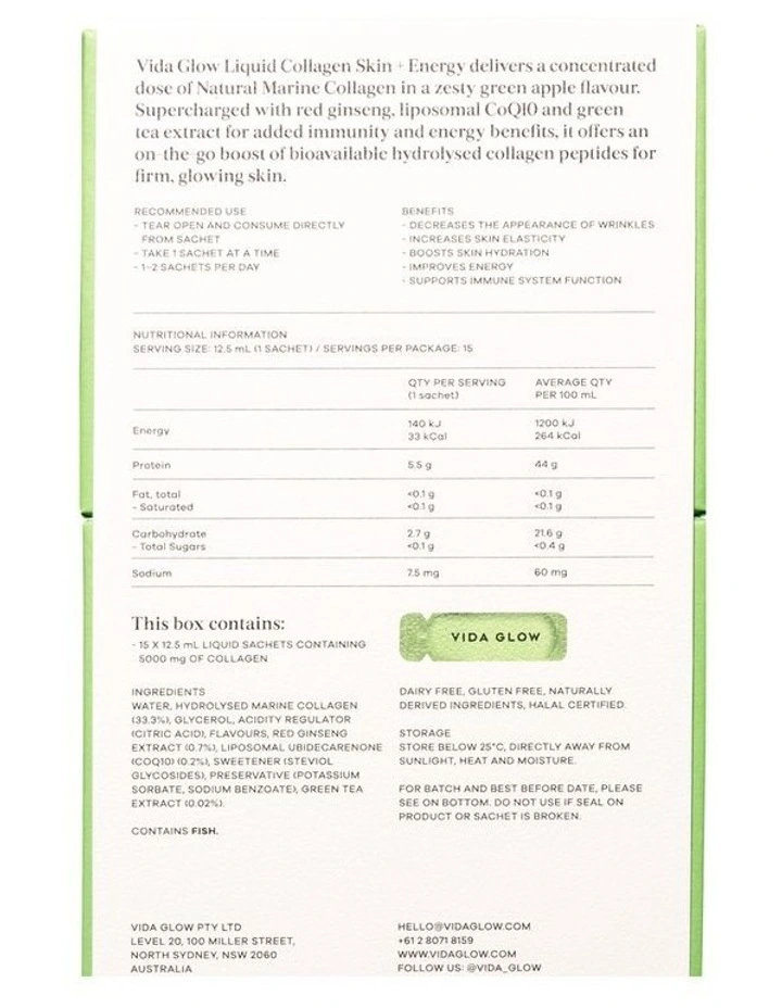 Collagen Liquid Advance Energy Green Apple image 7