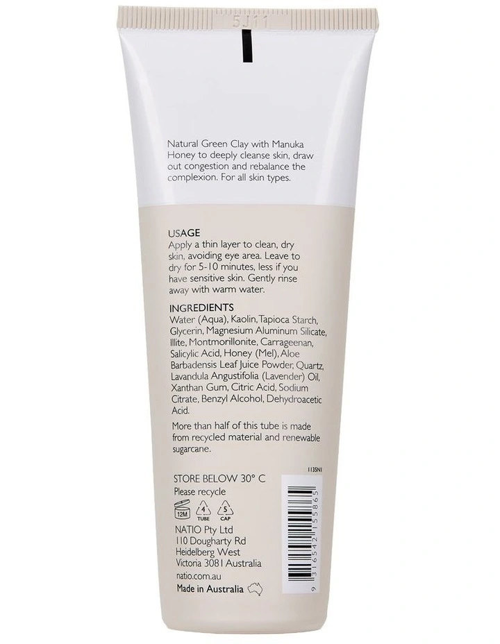 Spa Green Clay & Manuka Honey Face Mask 100g image 2