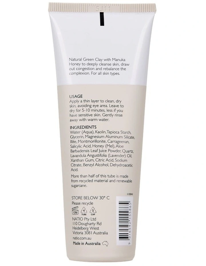Spa Green Clay & Manuka Honey Face Mask 100g image 2