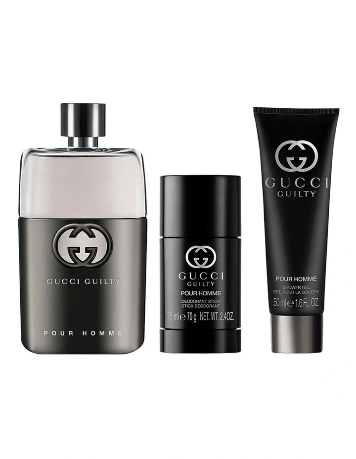 Guilty Pour Homme Eau De Toilette Trio Gift Set image 2