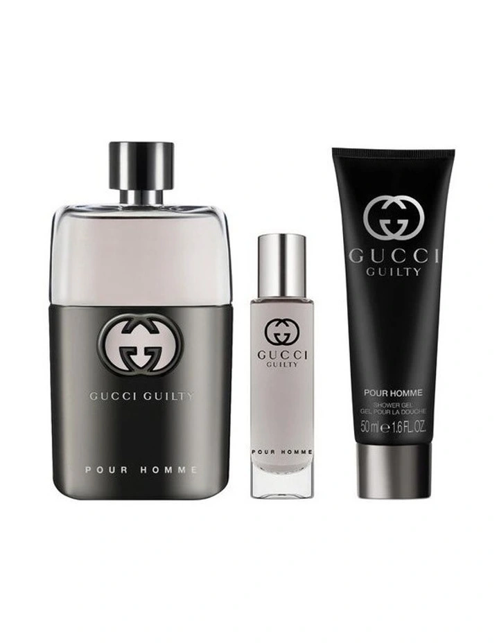 Guilty Pour Homme Eau de Toilette for Men and Shower Gel Trio Gift Set image 2