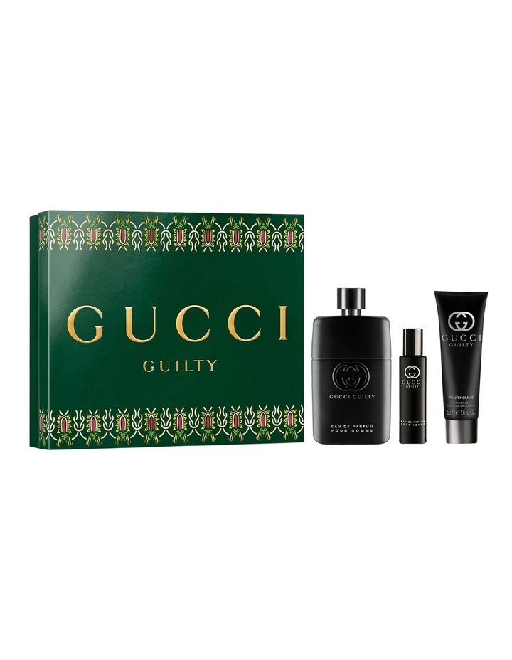 Gucci Guilty Pour Homme Eau de Parfum for Men and Shower Gel Trio Gift Set image 1