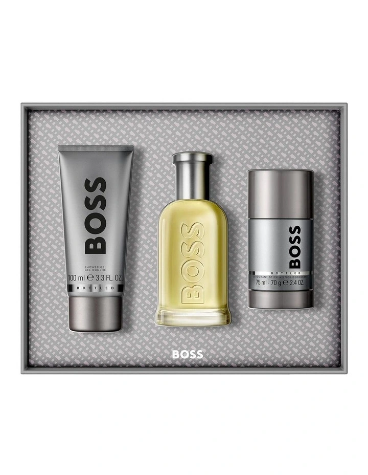 Bottled Eau de Toilette, Shower Gel, and Deodorant Stick for Men Trio Gift Set image 3