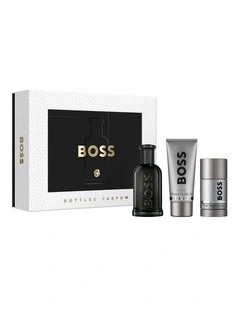 Bottled Parfum, Shower Gel, and Deodorant Stick for Men Trio Gift Set