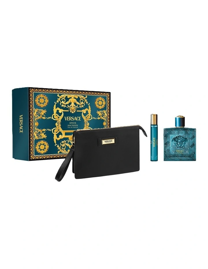 Eros Pour Homme EDP 100ml Set (EDP 100ml & TS 10ml & GWP Trousse) image 1