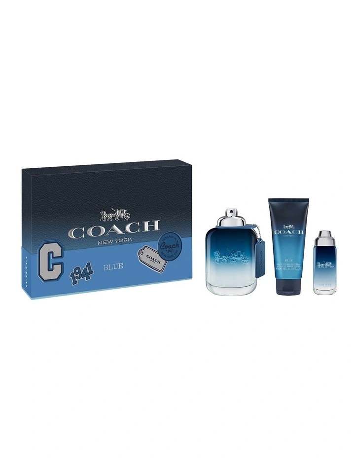 Coach Man Blue EDT Christmas Gift Set (EDP 100ml Shower Gel 100ml EDT 15ml) image 1