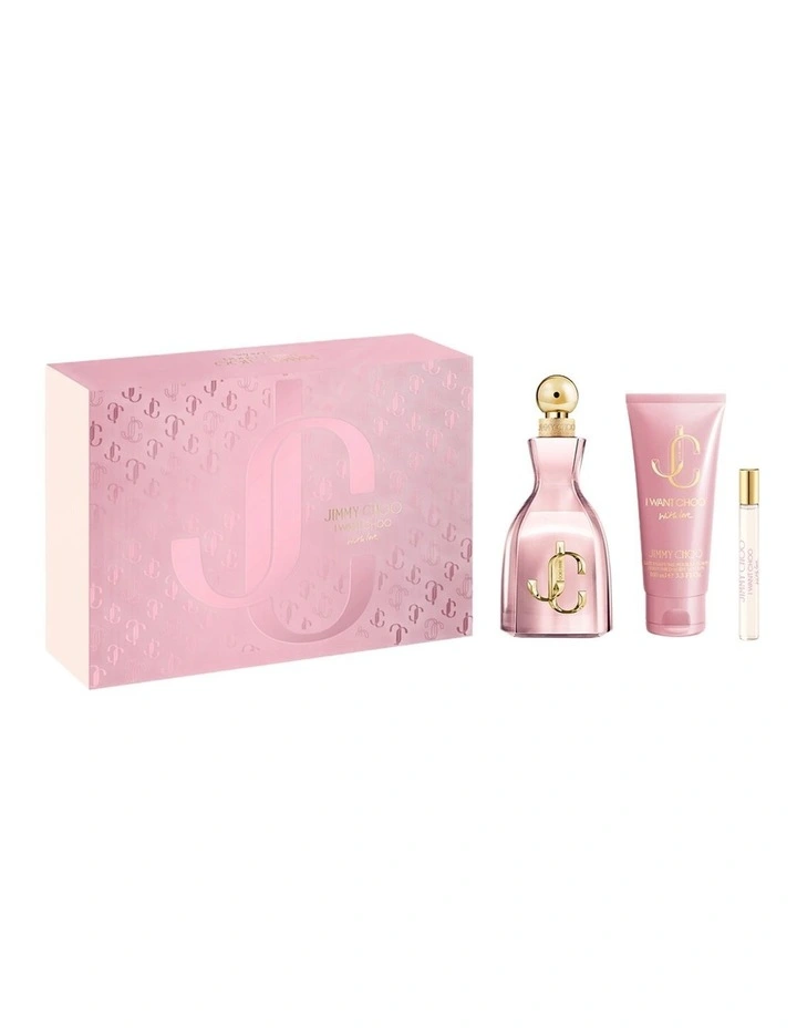 I Want Choo With Love EDP Gift Set (EDP 100ml   EDP 7.5ml   Body Lotion 100ml) image 1