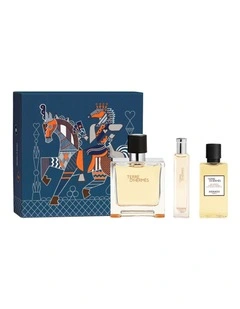 Terre d'Hermés Gift Set, Parfum EDP 75ml   15ml   Shower Gel 40ml)