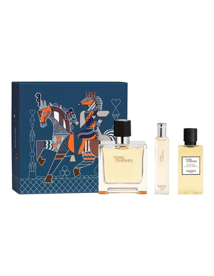 Terre d'Hermés Gift Set, Parfum EDP 75ml 15ml Shower Gel 40ml) image 1