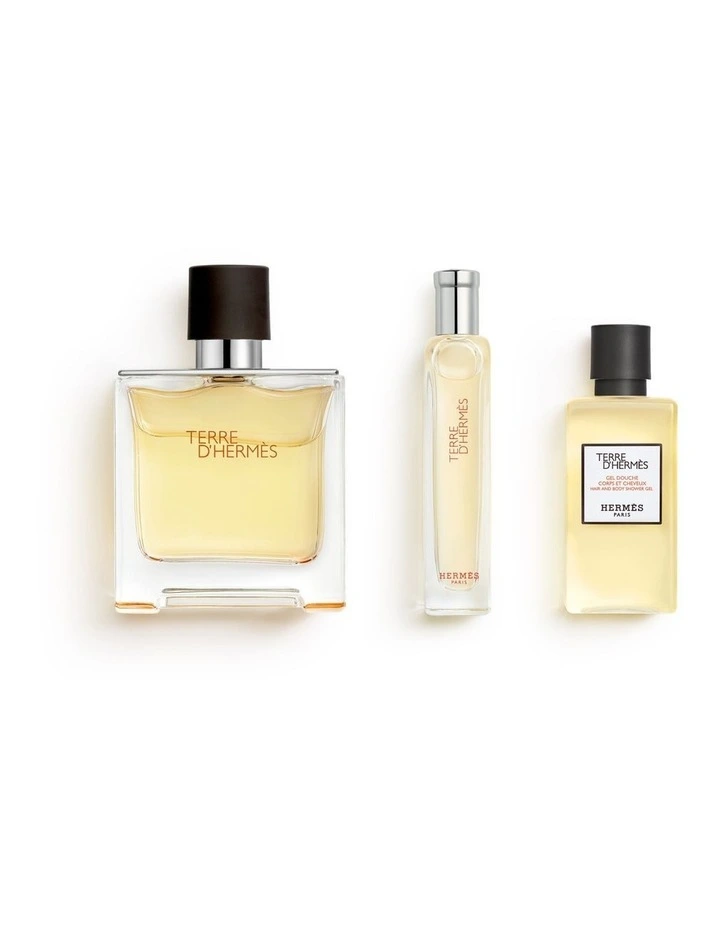 Terre d'Hermés Gift Set, Parfum EDP 75ml 15ml Shower Gel 40ml) image 2