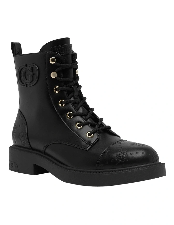 Fynne Combat Boot in Black image 2