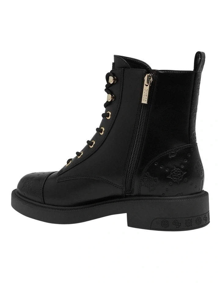Fynne Combat Boot in Black image 3