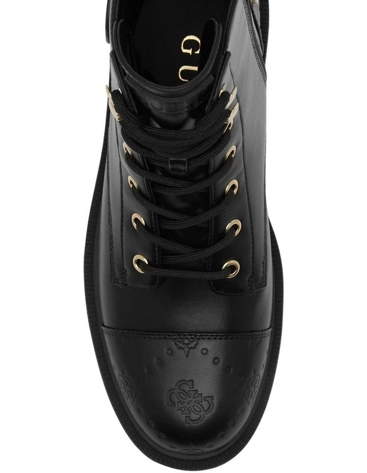 Fynne Combat Boot in Black image 4