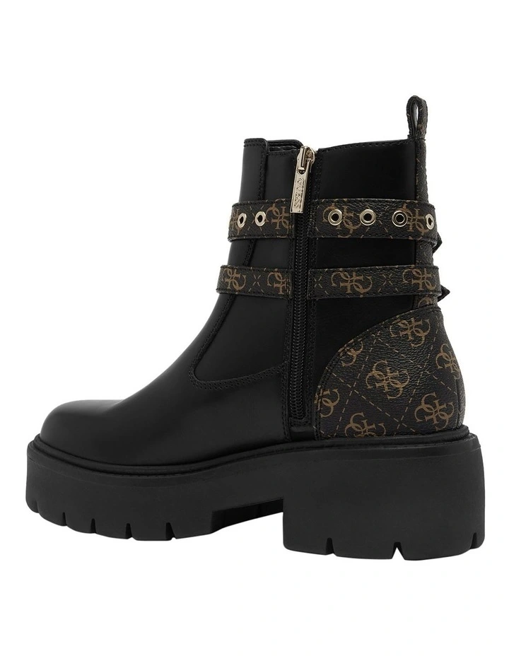 Sadrino Buckle Chelsea Boot in Black image 3