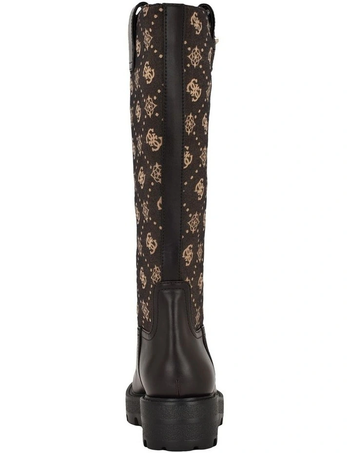 Yannis Logo Boots in Dark Brown image 5