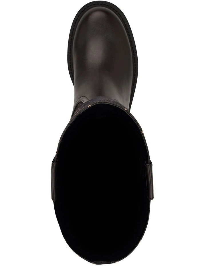Yannis Logo Boots in Dark Brown image 6