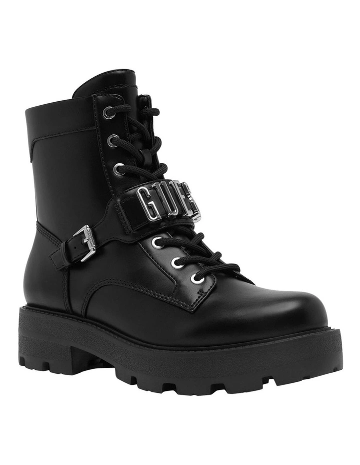 Yanzy Buckle Combat Boots in Black image 2