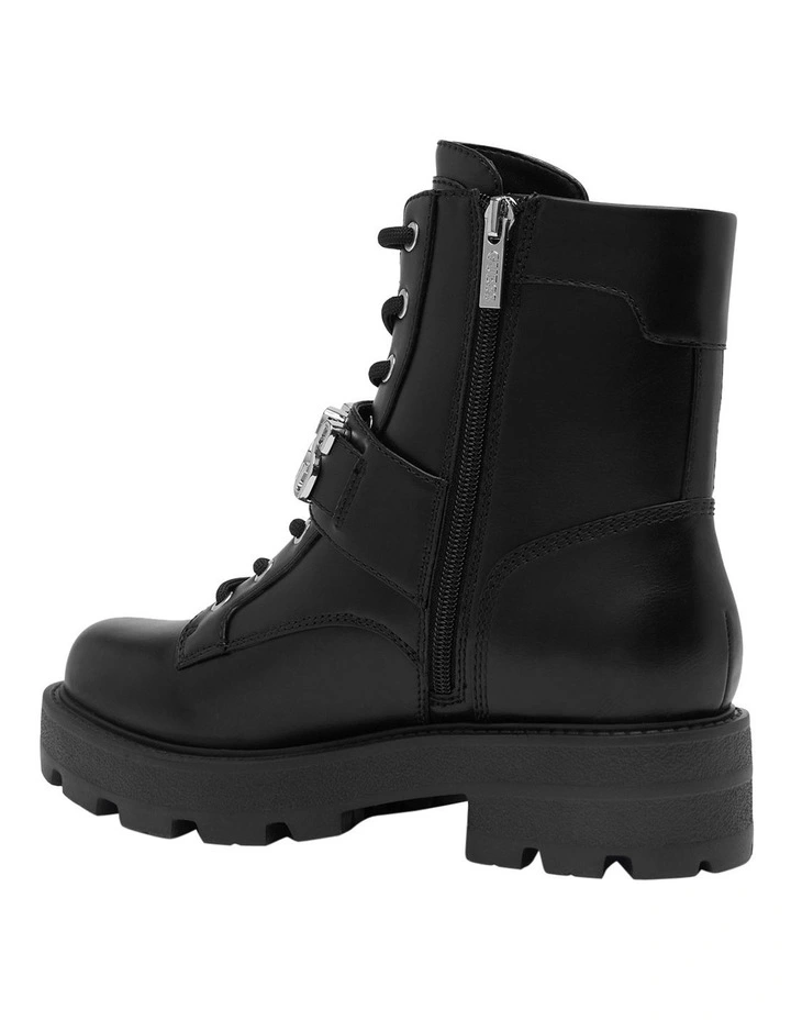 Yanzy Buckle Combat Boots in Black image 3