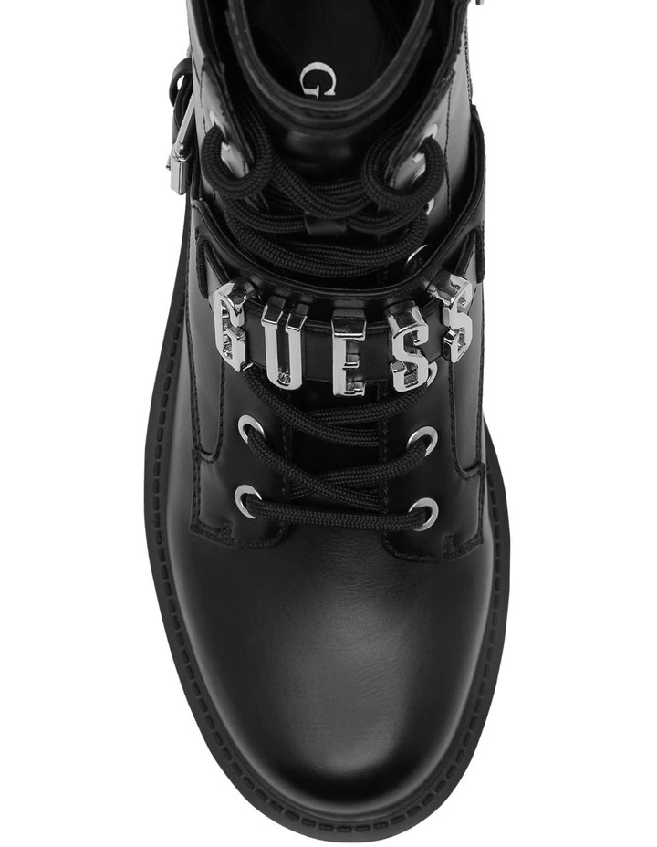 Yanzy Buckle Combat Boots in Black image 4