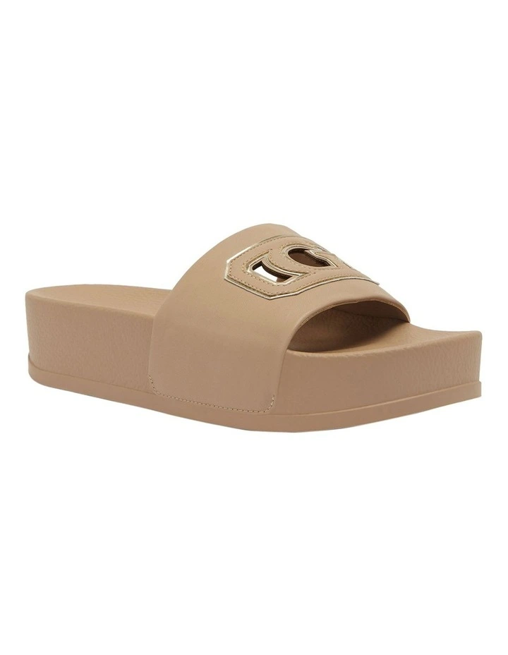 Dreya Platform Sandals in Nude Gold image 2