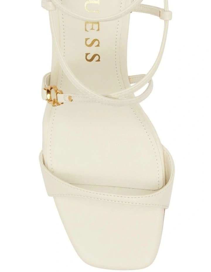 Galeon Strappy Mid Heel in Cream image 4