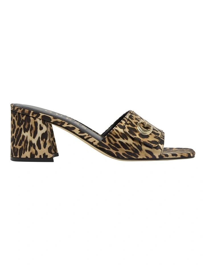 Gallai3 Leopard Mid Heel Mules in Brown image 1