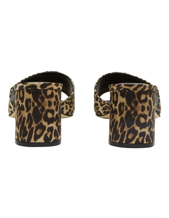 Gallai3 Leopard Mid Heel Mules in Brown image 3