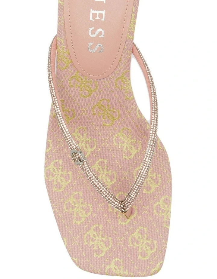 Mayan Diamante Kitten Heels in Pink image 4