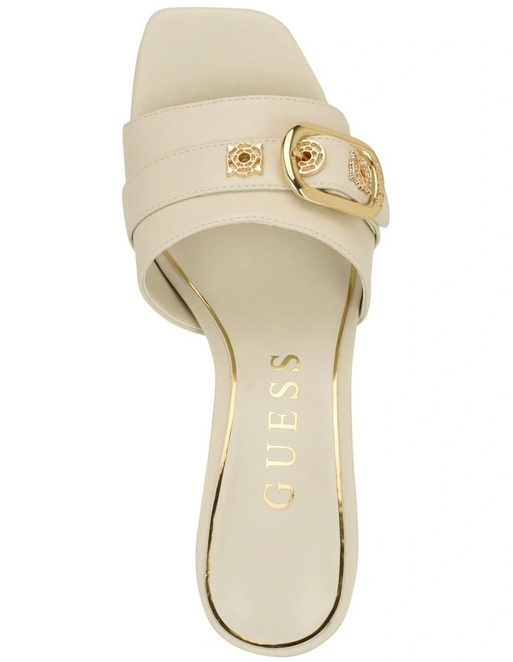 Dittara Mid Heel Mules in Cream image 5