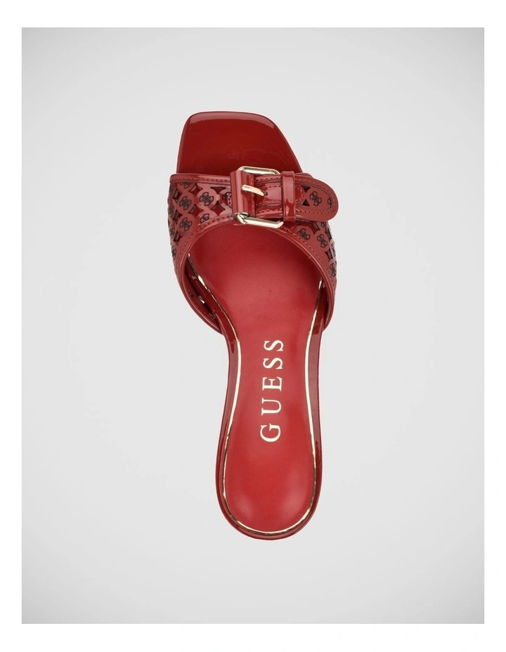 Dagnee Heeled Sandals in Red image 3
