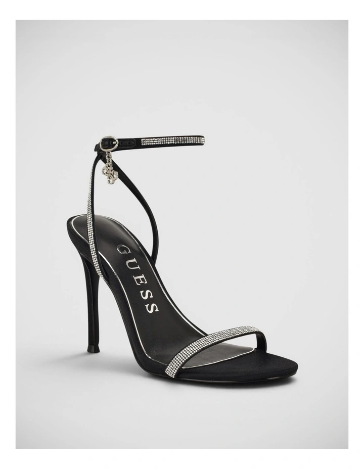 Charmer Rhinestones Sandals in Black image 2