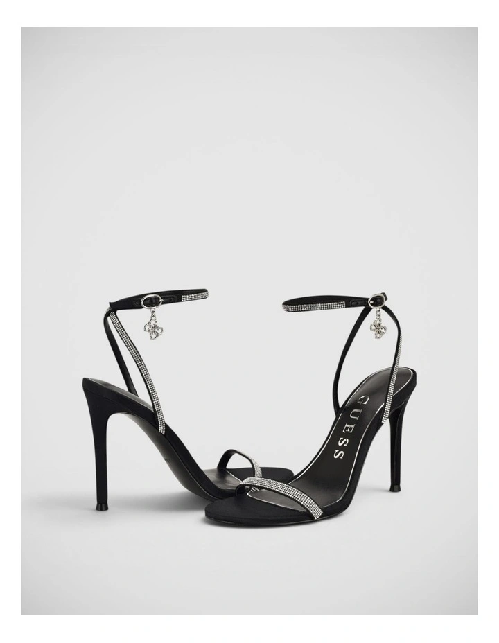 Charmer Rhinestones Sandals in Black image 6
