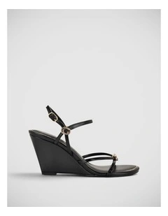Devve Wedge Sandals in Black