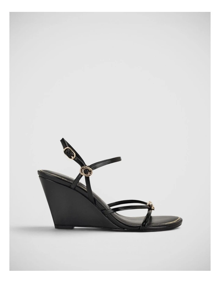 Devve Wedge Sandals in Black image 1