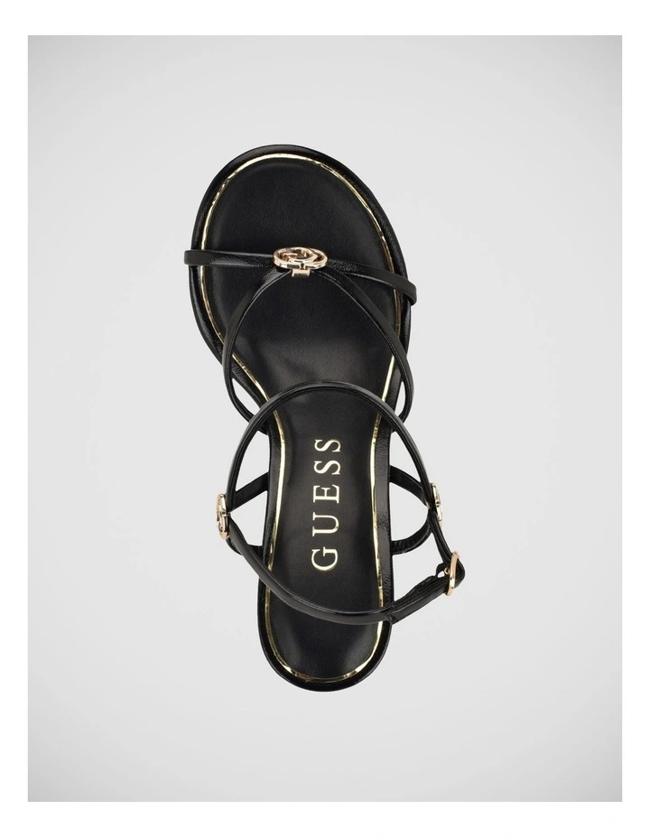 Devve Wedge Sandals in Black image 3