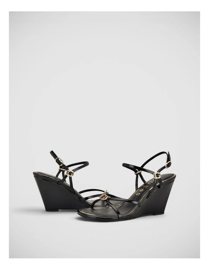 Devve Wedge Sandals in Black image 6