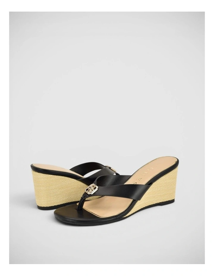 Milda Thong Sandals in Black image 6