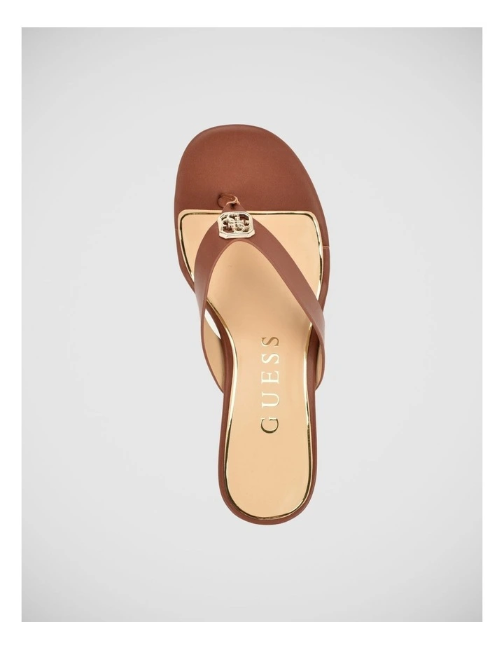 Milda Thong Sandals in Brown image 3